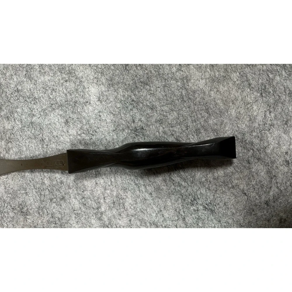 Vintage Cutco 1726 Turning 3 Prong Fork Dark Brown Swirl/Black Handle 11